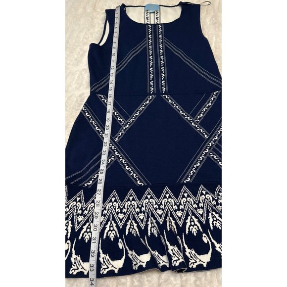 CeCe by Cynthia Steffe Brand Fit & Flare Dress Stretch Rayon Blend Women Size L - Picture 8 of 14